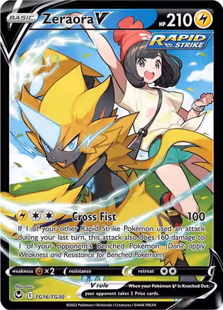 Zeraora V TG16 Pokemon card