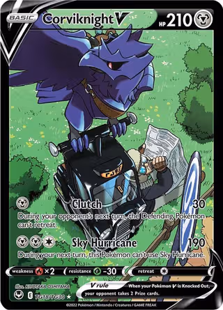 Corviknight V TG18 Pokemon card