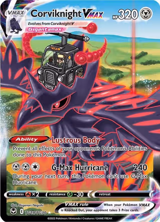 Corviknight VMAX TG19 Pokemon card
