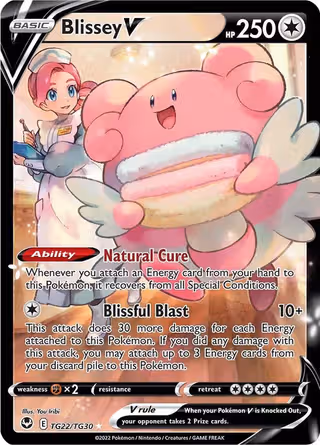 Blissey V TG22 Pokemon card