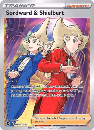 Sordward & Shielbert TG28 Pokemon card