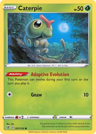 Caterpie 1/192 Pokemon card