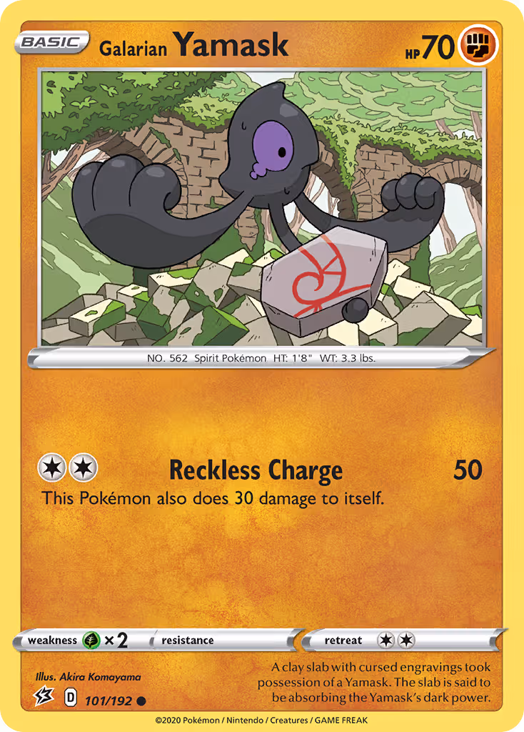 Galarian Yamask 101/192 Pokemon card
