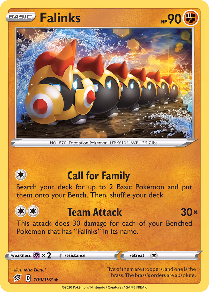 Falinks 109/192 Pokemon card