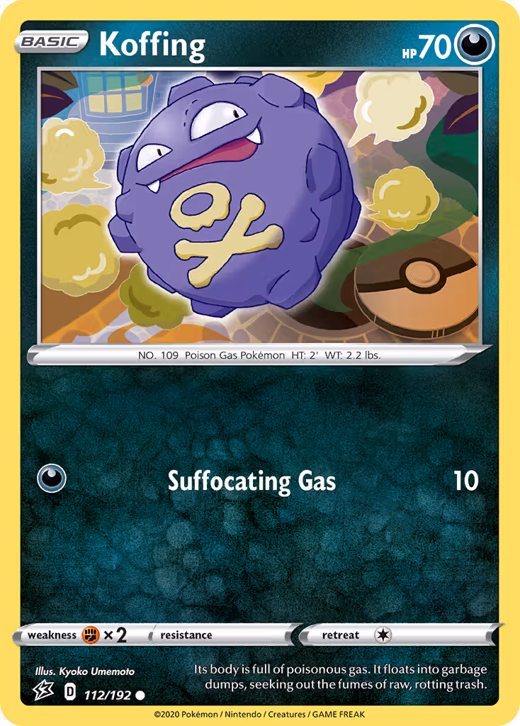 Koffing 112/192 Pokemon card