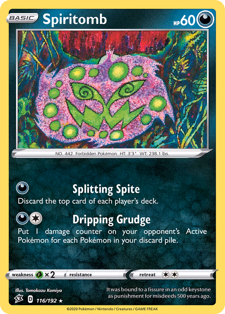 Spiritomb 116/192 Pokemon card