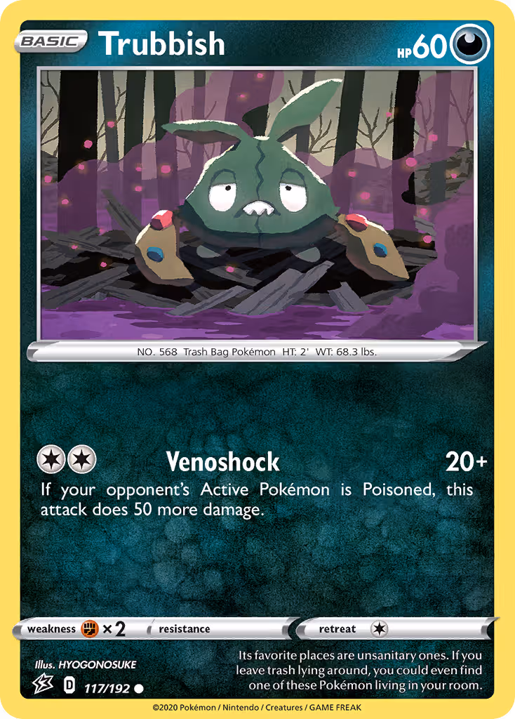 Trubbish 117/192 Pokemon card