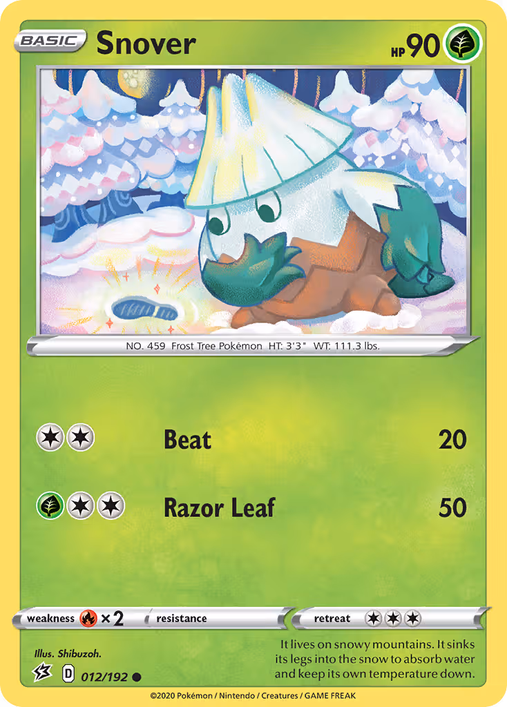 Snover 12/192 Pokemon card