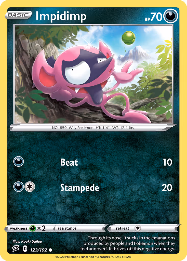 Impidimp 123/192 Pokemon card