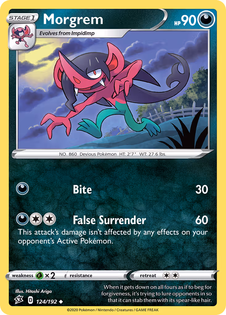 Morgrem 124/192 Pokemon card