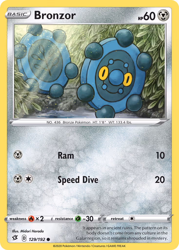 Bronzor 129/192 Pokemon card