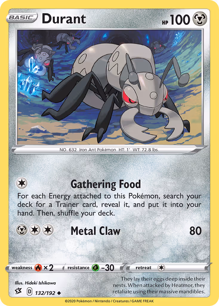 Durant 132/192 Pokemon card