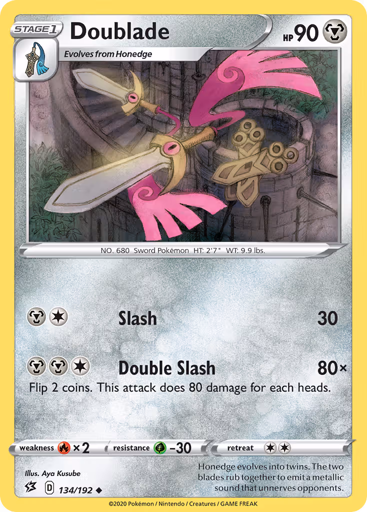 Doublade 134/192 Pokemon card