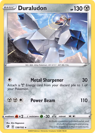 Duraludon 138/192 Pokemon card