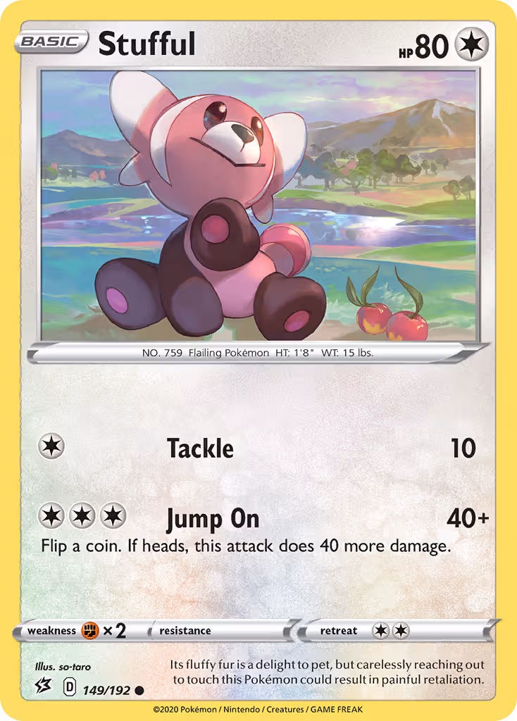 Stufful 149/192 Pokemon card