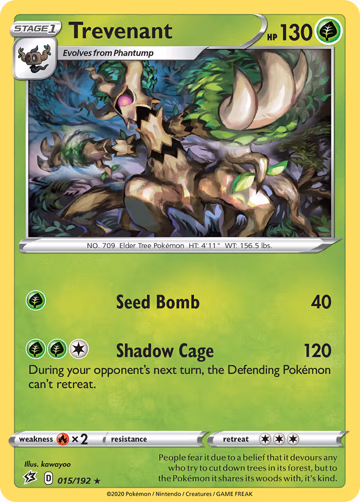 Trevenant 15/192 Pokemon card