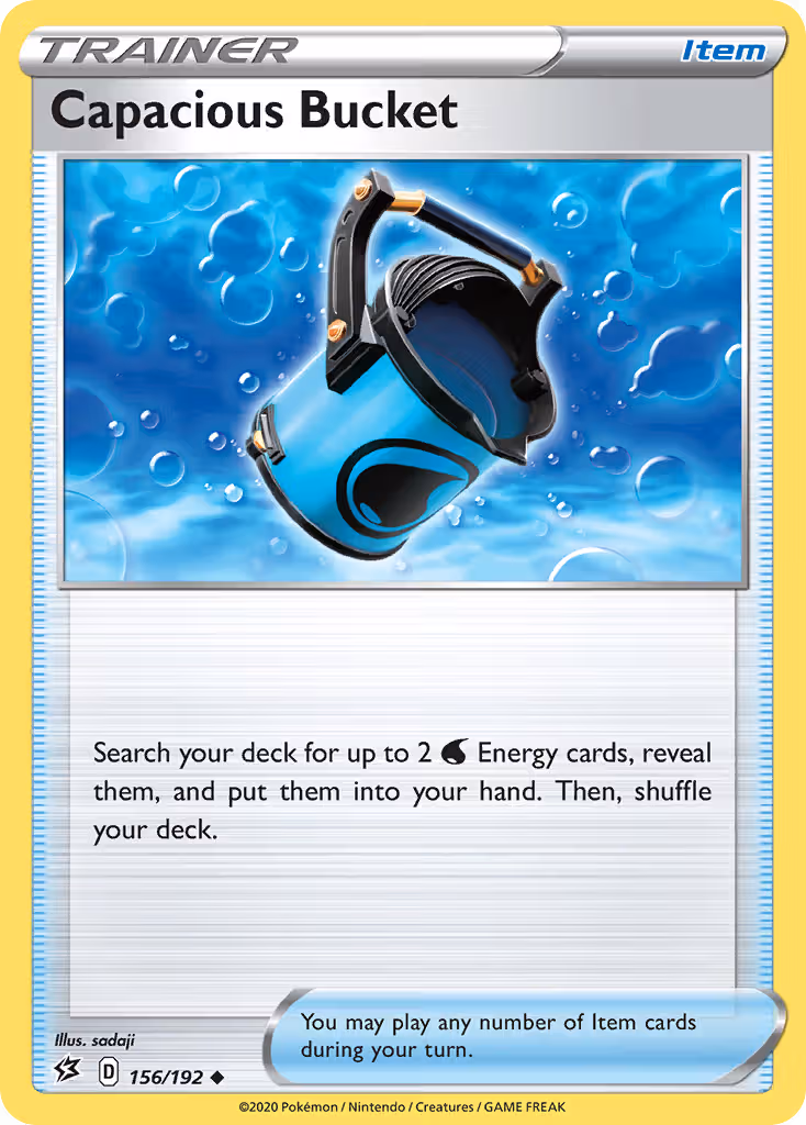 Capacious Bucket 156/192 Pokemon card