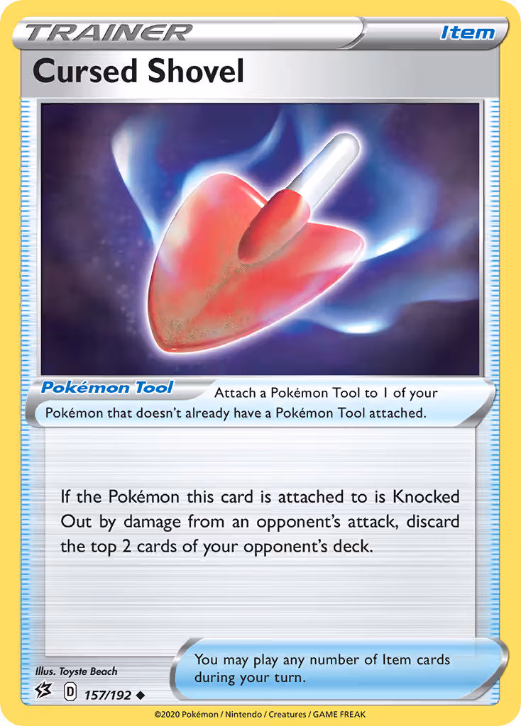 Cursed Shovel 157/192 Pokemon card