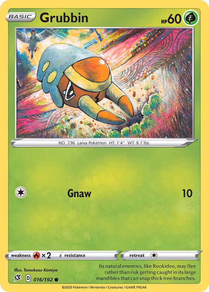Grubbin 16/192 Pokemon card