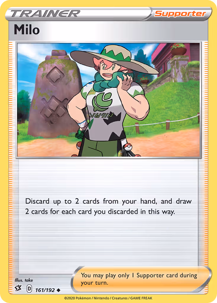 Milo 161/192 Pokemon card