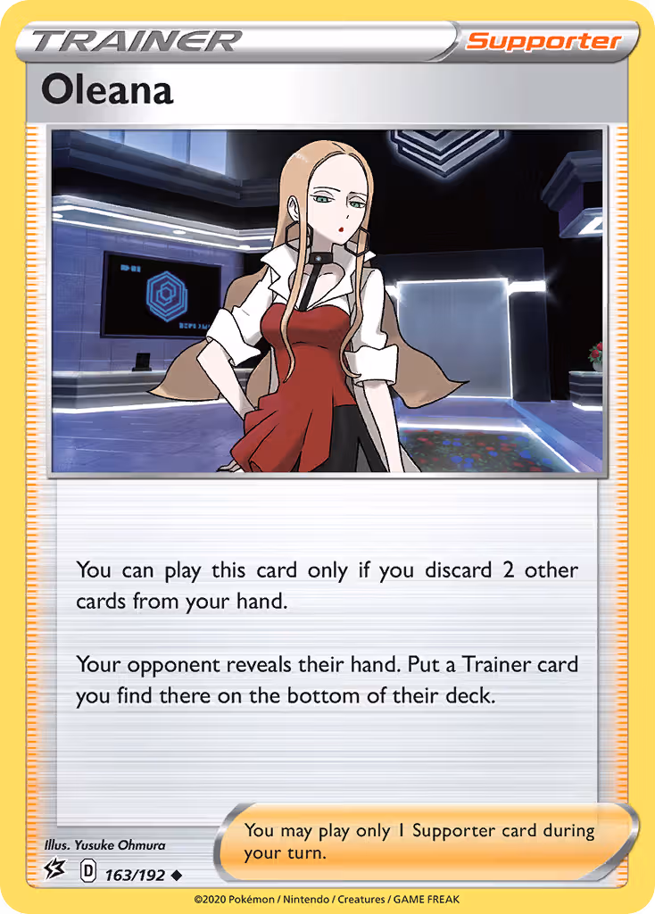 Oleana 163/192 Pokemon card