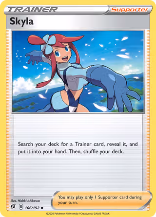 Skyla 166/192 Pokemon card