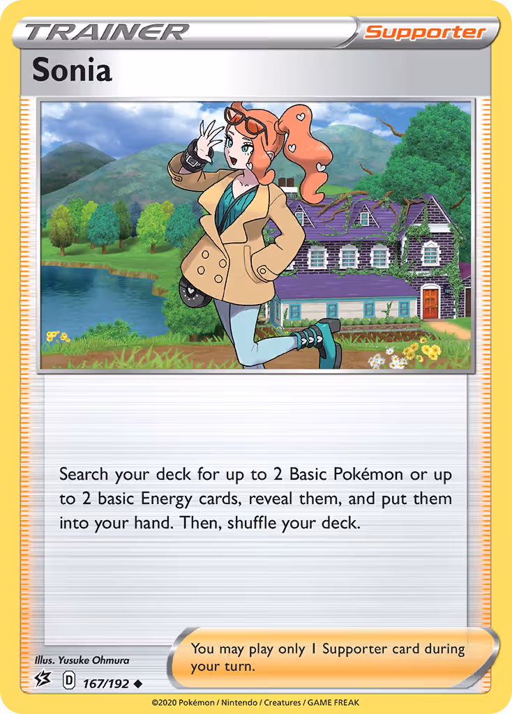 Sonia 167/192 Pokemon card
