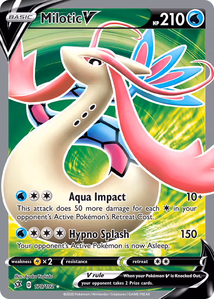 Milotic V 179/192 Pokemon card