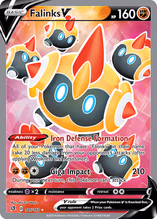 Falinks V 185/192 Pokemon card