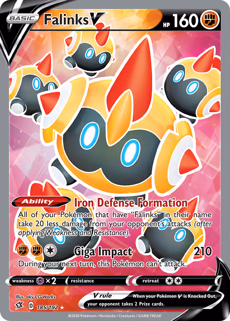 Falinks V 185/192 Pokemon card