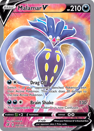 Malamar V 186/192 Pokemon card