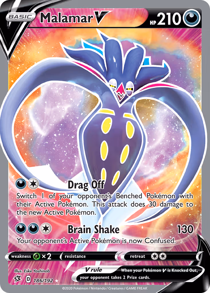 Malamar V 186/192 Pokemon card