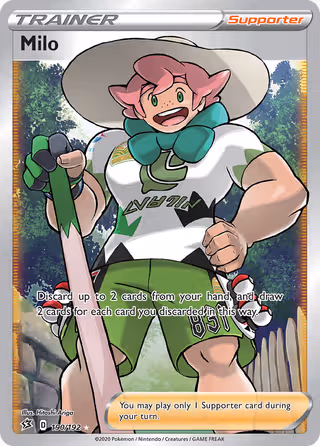 Milo 190/192 Pokemon card