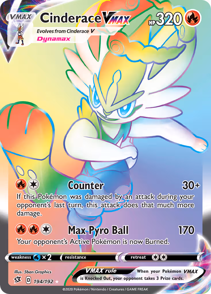 Cinderace VMAX 194/192 Pokemon card