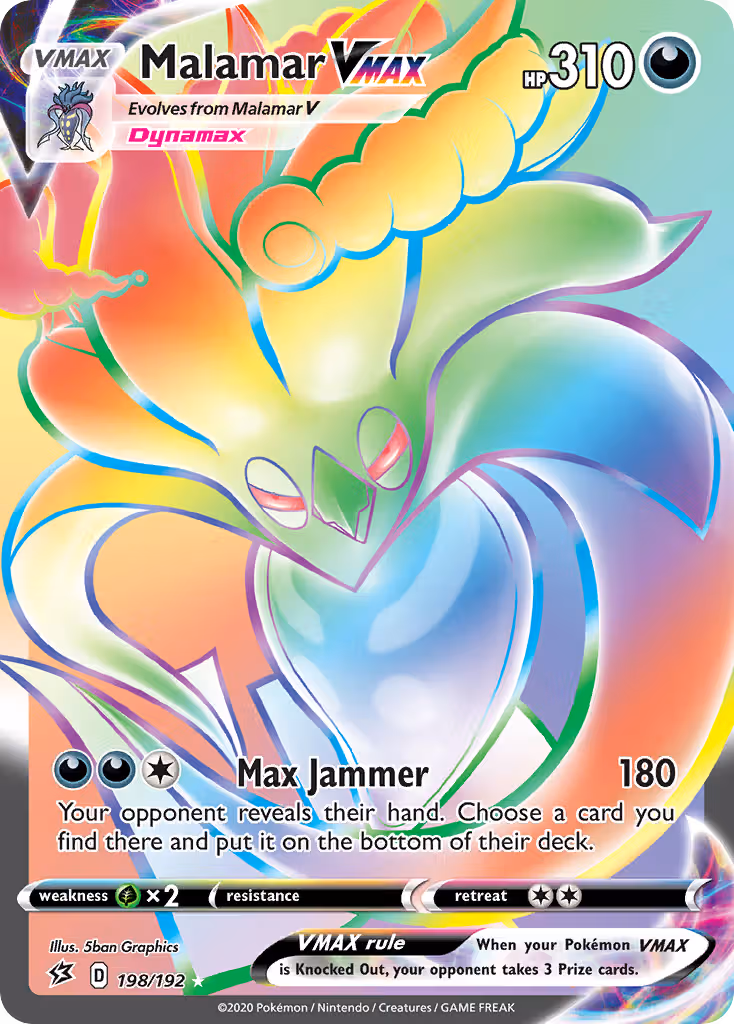 Malamar VMAX 198/192 Pokemon card
