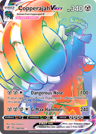 Copperajah VMAX 199/192 Pokemon card
