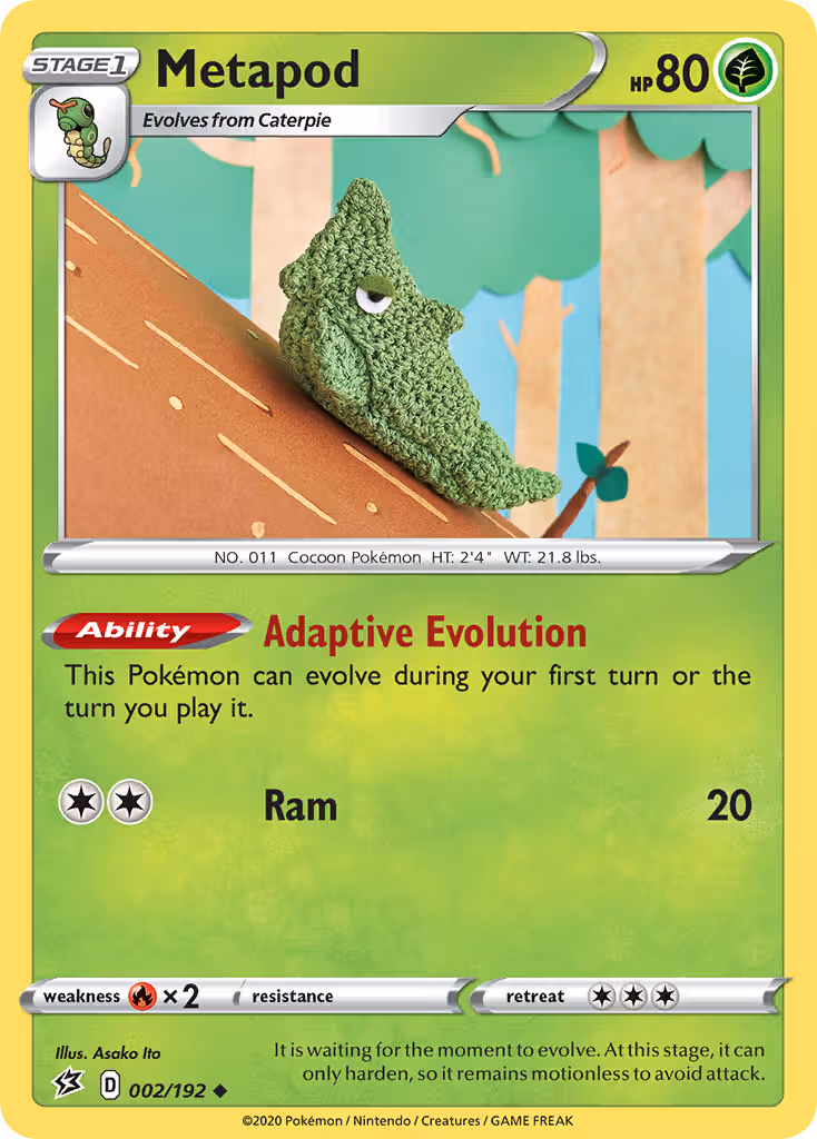 Metapod 2/192 Pokemon card