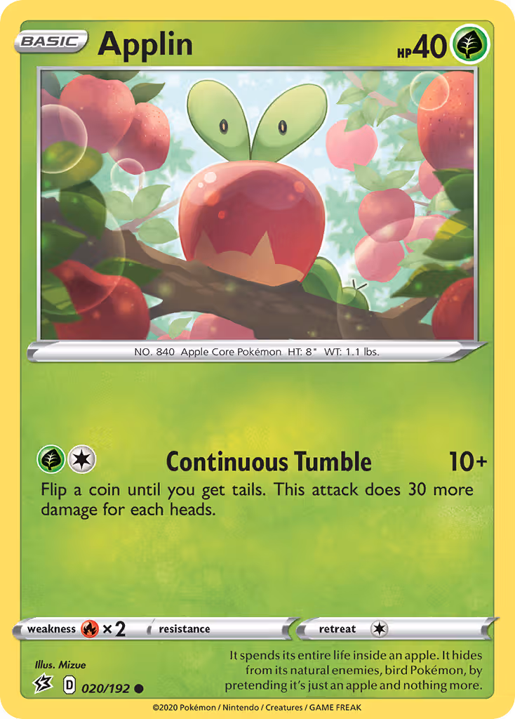 Applin 20/192 Pokemon card