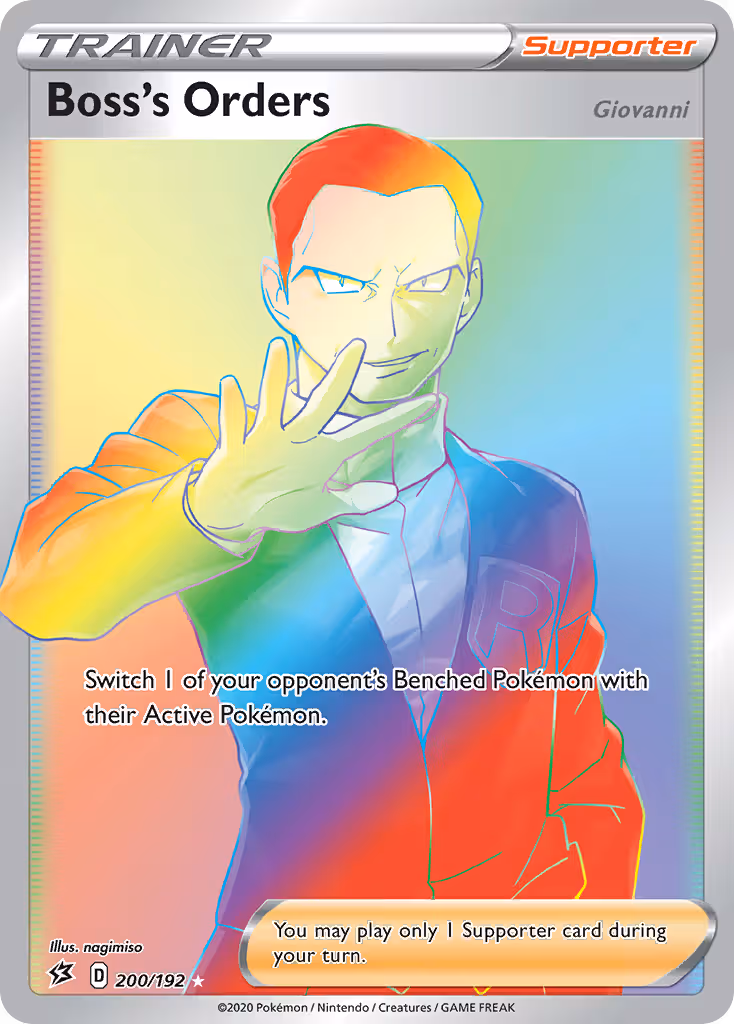 Boss's Orders (Giovanni) 200/192 Pokemon card