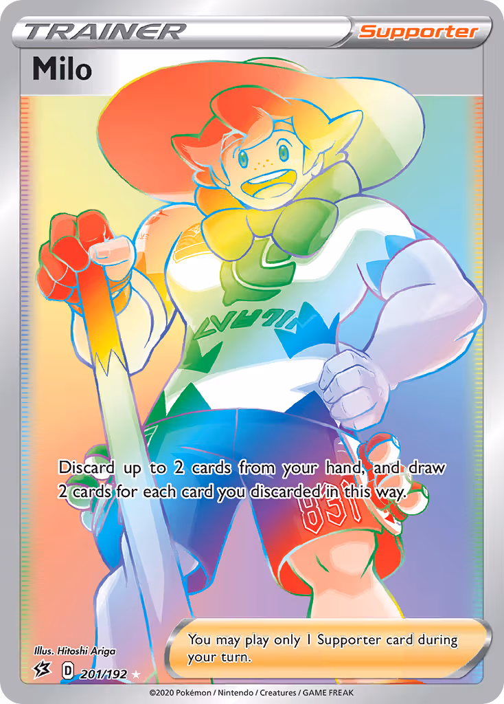 Milo 201/192 Pokemon card