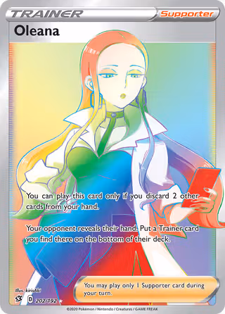 Oleana 202/192 Pokemon card