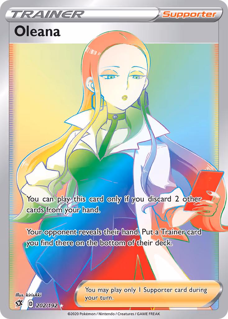 Oleana 202/192 Pokemon card