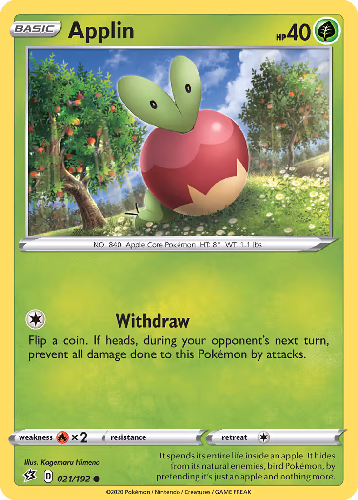 Applin 21/192 Pokemon card