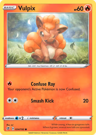 Vulpix 24/192 Pokemon card