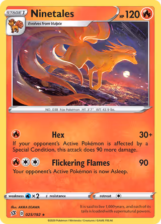 Ninetales 25/192 Pokemon card