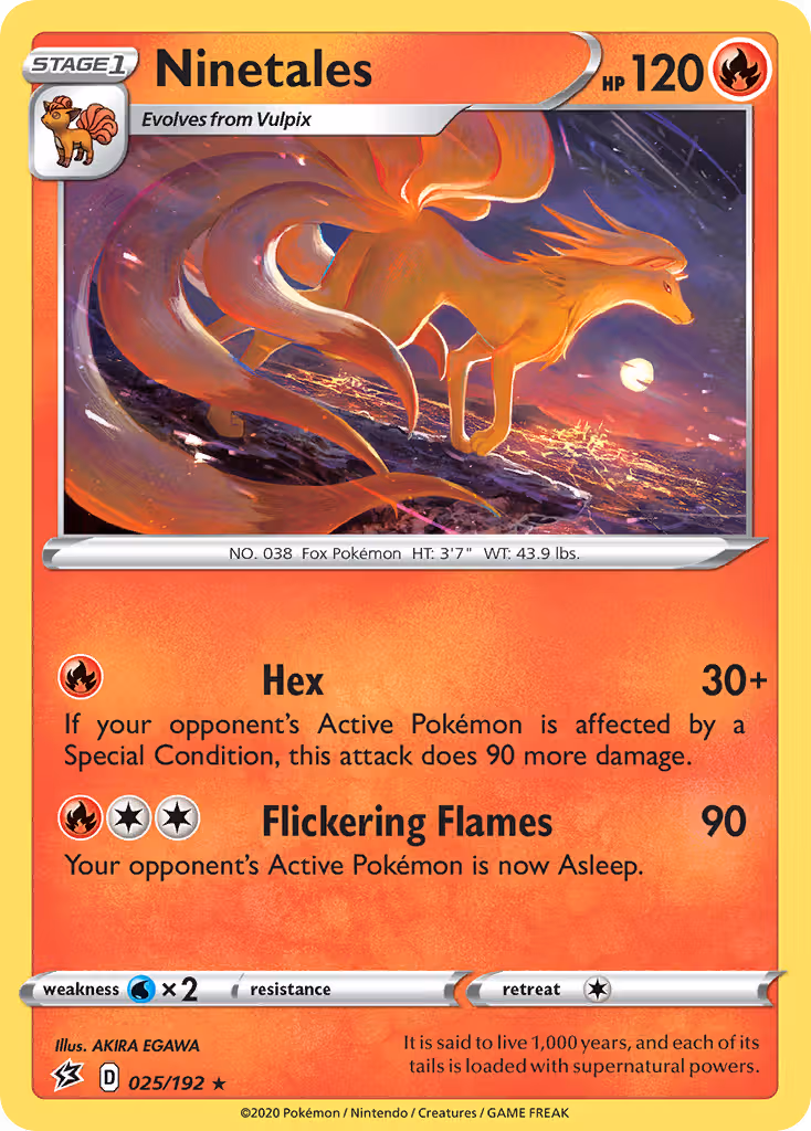 Ninetales 25/192 Pokemon card