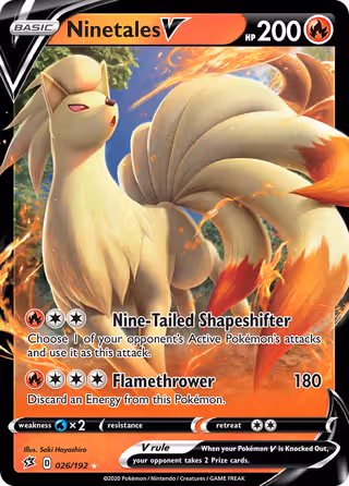 Ninetales V 26/192 Pokemon card