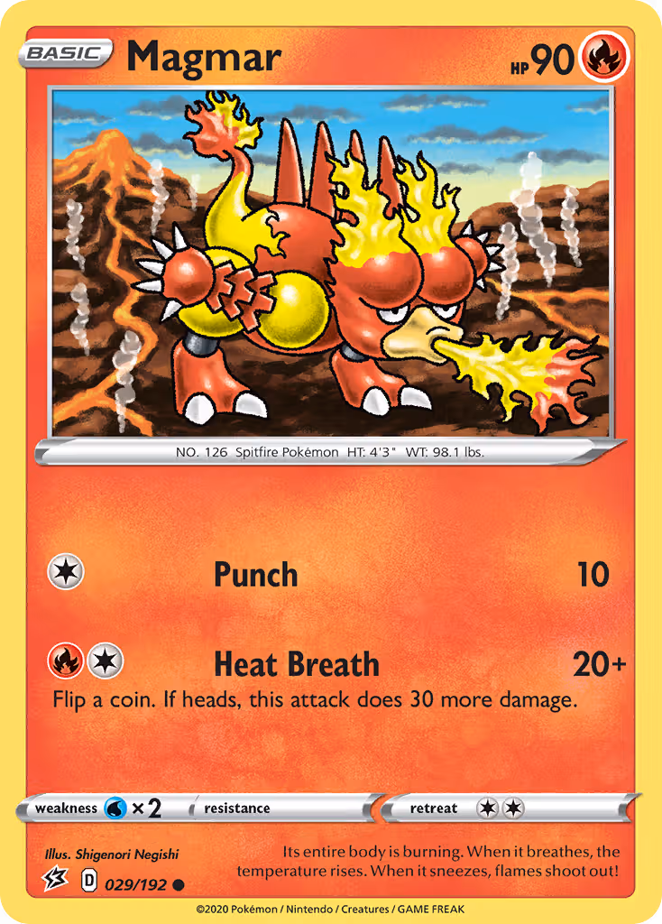 Magmar 29/192 Pokemon card