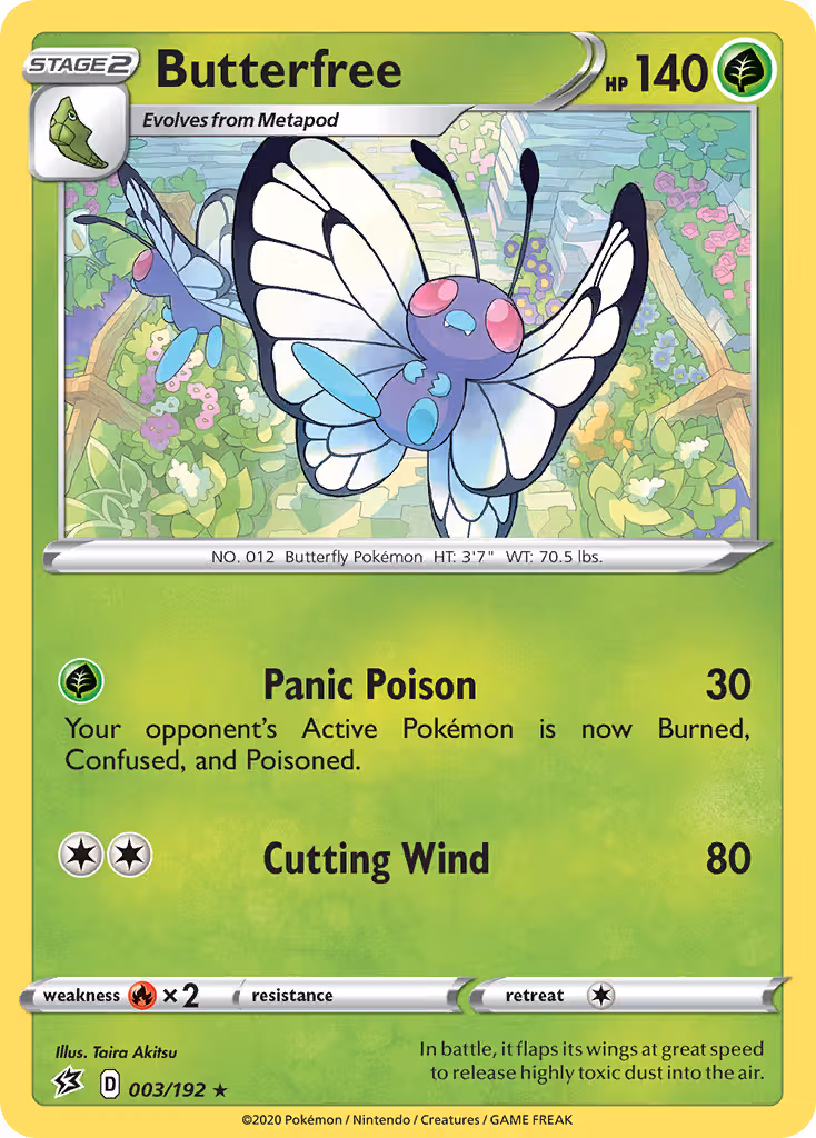 Butterfree 3/192 Pokemon card