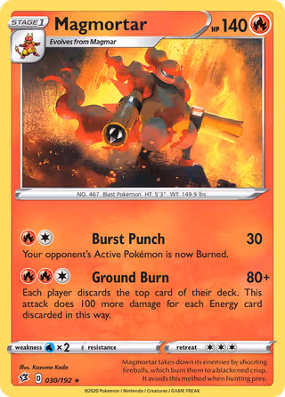 Magmortar 30/192 Pokemon card